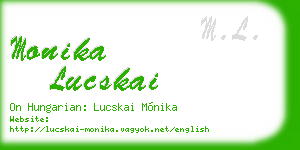 monika lucskai business card